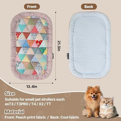 Beberoad Reversible Pet Stroller Pad - Dual-Sided Cooling & Warmth Cushion, Washable Mat for Cats and Dogs, All-Season Use - Image 4