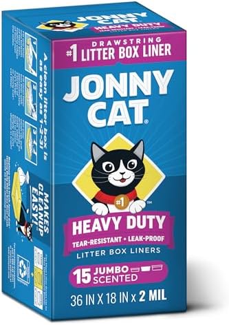 Jonny Cat Heavy Duty Tear-Resistant Litter Box Liners: Scented Jumbo 15ct by JonnyCat