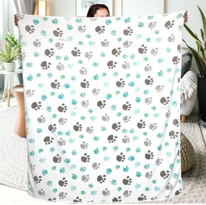Dog Blankets for Large Dogs, 3 Pcs Dog Blanket Washable, Soft Fluffy Flannel Pet Blanket Mat Cover for Bed Couch, Cute Print Puppy Blanket 60" x 50" - Image 5