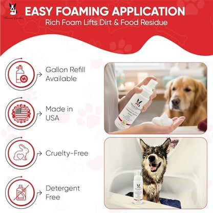 Warren London Foaming Pet Facial | Tear Free Dog Face Wash | Tearless Dog Shampoo for Faces & Dog Eye Stain Remover | Refreshing Cucumber Melon Wash | Made in USA | 8oz - Image 5
