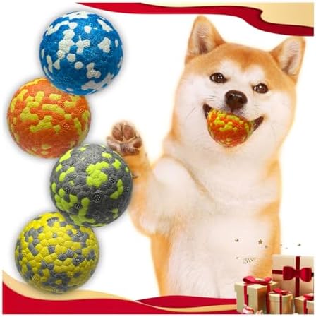Mankoda Dog Balls, 2.5" Indestructible Tennis Balls for Aggressive Chewers by Mankoda