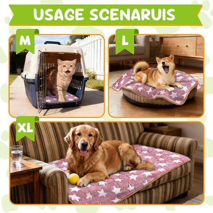 6 Pcs Dog Blanket Super Soft Pet Puppy Blankets Calming Blanket for Small, Medium Dogs Warm Sleep Mat Flannel Blanket for Dogs Puppy Cat (24"×16") - Image 5