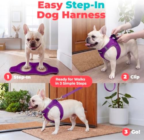 Voyager Step-in Air Dog Vest Harness - Purple, Small - Image 3