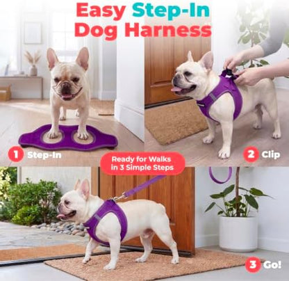 Voyager Step-in Air Dog Vest Harness - Purple, Small - Image 3