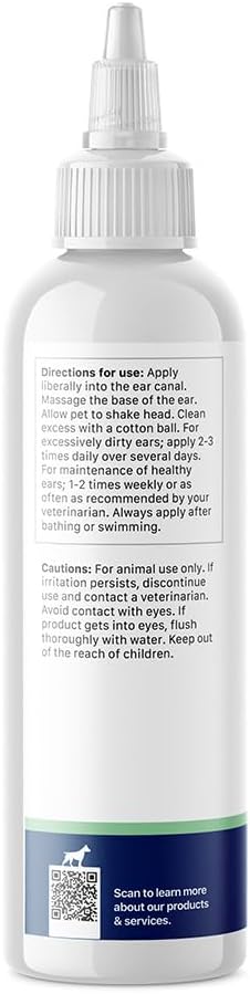 Stratford Pharmaceuticals Ear Cleaner & Drying Solution for Dogs & Cats w/Aloe Vera to Wash Debris, Wax, Odor & Irritation Relief, Sweat Pea Vanilla Scent, 12 oz