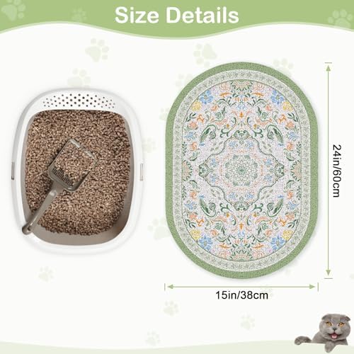 Bienbee Cat Litter Mat, 24" x 15" Dense Trapping Mesh for Litter Boxes - Image 6