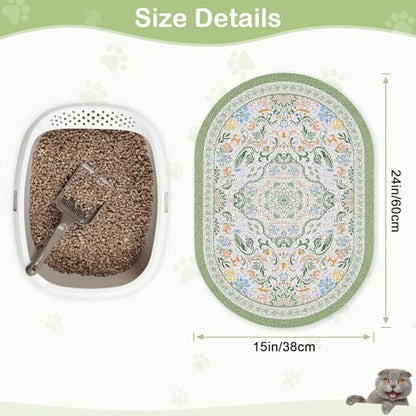 Bienbee Cat Litter Mat, 24" x 15" Dense Trapping Mesh for Litter Boxes - Image 6