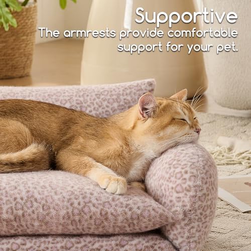 Hollypet Cat Bed Small Dog Orthopedic Couch Beds for Pets up to 13 lbs - Image 4