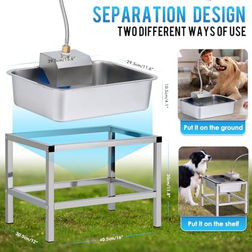 3Gal Automatic Dog Water Bowl Dispenser for Large Dogs Outdoor - Image 6