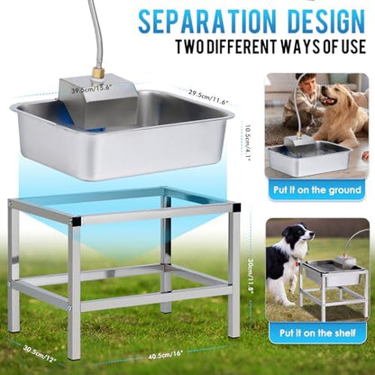 3Gal Automatic Dog Water Bowl Dispenser for Large Dogs Outdoor - Image 6