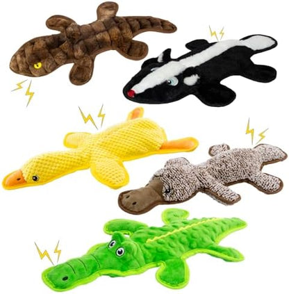 No Stuffing Dog Squeak Toys, 5 Pack Chew Toys for Small to Large Puppies by Unknown
