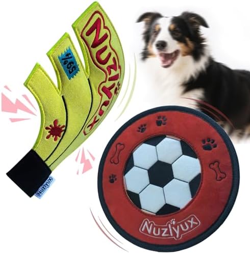 Squeaky Flying Disc for Small Medium Dogs 2-Pack Fetch Rings by Unknown