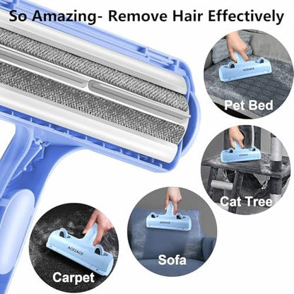 ACE2ACE Pet Hair Remover, Reusable Lint Roller for Cat and Dog Hair, Blue - Image 5
