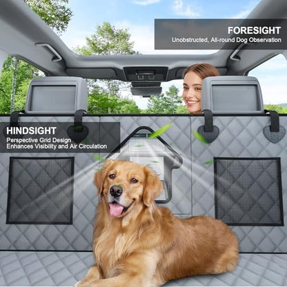Dog Car Seat Cover for Back Seat - Waterproof Pet Hammock with Embedded Insert Door Protectors (XLarge for Crew Cab Truck with Fold‑Up Seat) - Image 2