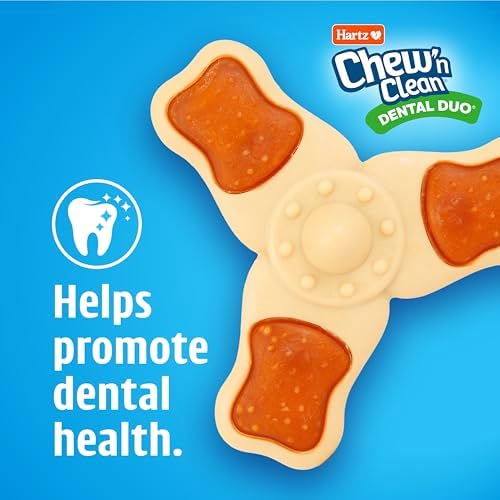 Hartz Chew ‘n Clean Chew Toy and Treat in One Chicken Flavored Tri-Point Dog Toy, Medium - Image 5