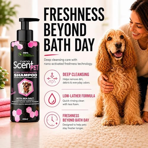 Pet Shampoo for Dogs & Cats, Deep Cleansing Coat Care & Lasting Freshness - Image 3