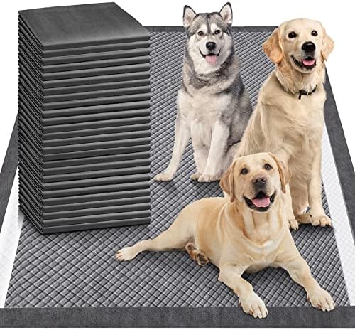 Gimars Upgrade Odor Control 4XL 36x36 Extra Large Thicken 9 Layers Extra Absorbent Charcoal Pee Pads for Dogs - Leak Proof Dog Training Pads Quick Dry - 30 Counts by Gimars