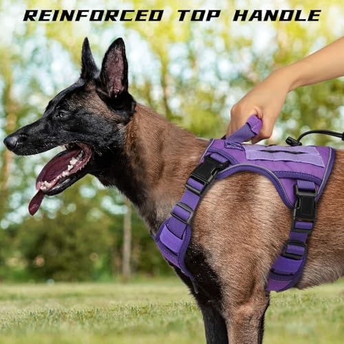 WINGOIN Purple Tactical Dog Harness for Small Dogs,No Pull Dog Harness - Image 4