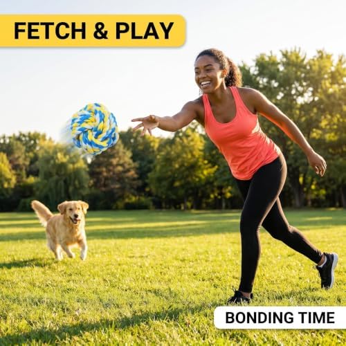 Speedy Panther 9 Pack Large Dog Rope Toys for Aggressive Chewers, 5 Knots Indestructible Chew Toy Kit for Medium Large Dogs, Puppy Teething Tug Toy, Colourful Cotton Dog Rope Toys - Image 7