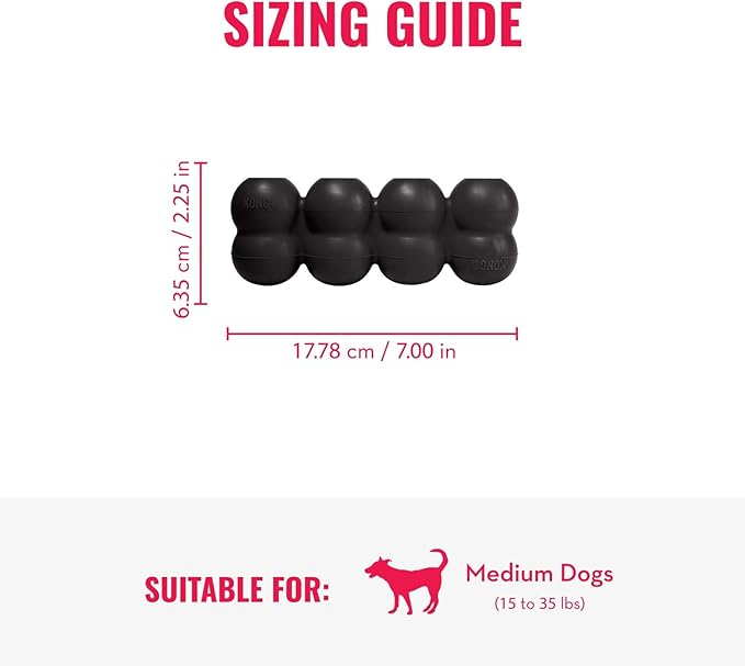 Kong Extreme Goodie Ribbon - Stuffable Dog Toy for Play - Chew Toy Satisfies Natural Chewing Instincts - for Medium Dogs