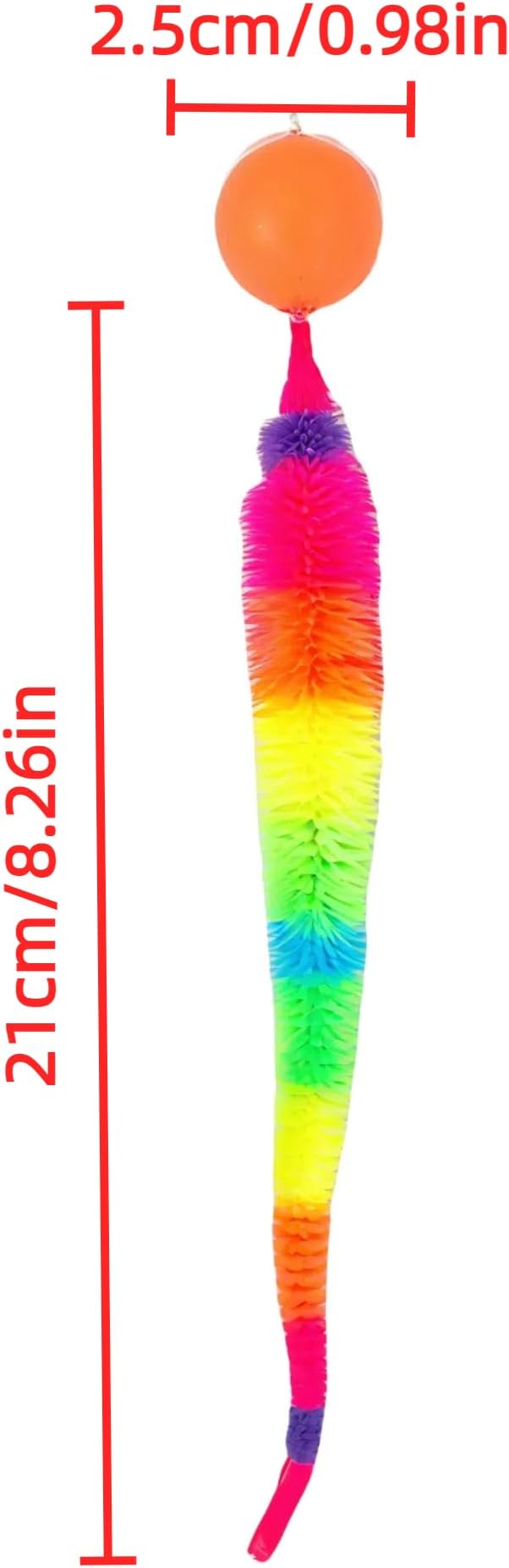 Premium Cat Exercise Wand Kit - 5 Pack Rainbow Rope Set with Dual Wool Balls & Bouncy Attachments for Indoor Cats & Kittens