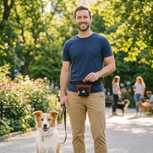 OllyDog, Goodie Treat Bag, Dog Treat Training Pouch | Magnetic Closure | 3 Ways to Wear | Hands-Free Waist Belt | Water-Resistant Recycled Vegan Fabric (Cider) - Image 2