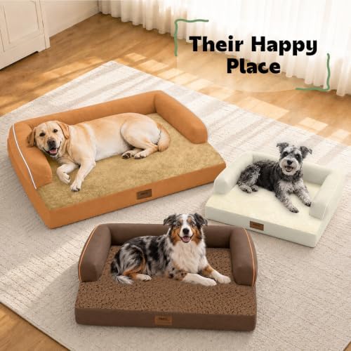 MEKIY Orthopedic Waterproof Jumbo Dog Bed with Bolster for Extra Large Dogs - Image 6