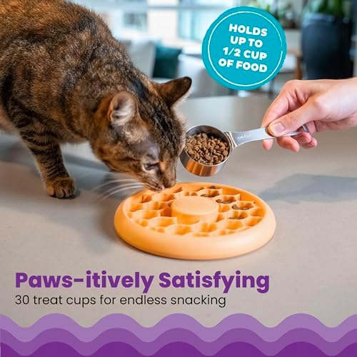 Catstages Slow Feeder Bowl & Treat Puzzle Cat Toy, Aids Digestion, 6.6" - Image 3