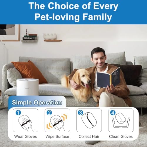 2 Pack Pet Hair Removal Glove, Reusable Electrostatic Fur Cleaner - Image 4