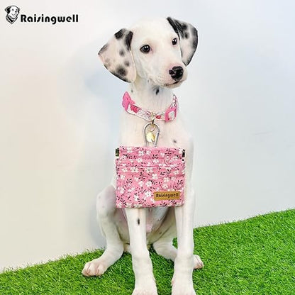 Raisingwell Dog Treat Pouch, Small Cotton Pocket Sized Training Holder, Hand Free Walking Fanny Bag with Carabiner, Self-Closing Pet Feed Snack Reward, Behavior Aids for Puppy Travel or Outdoor Use - Image 5