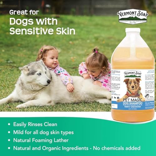 VERMONT SOAP Organic Pet Shampoo, Unscented Natural Dog Shampoo, 64 oz - Image 6