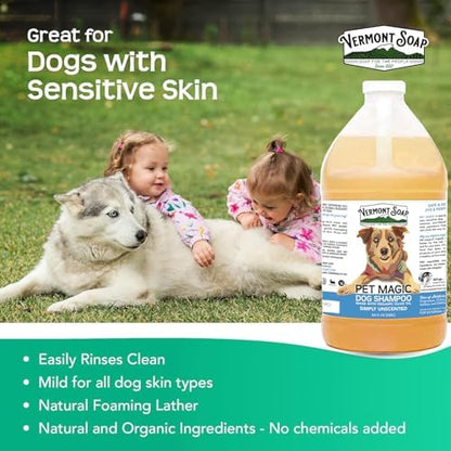 VERMONT SOAP Organic Pet Shampoo, Unscented Natural Dog Shampoo, 64 oz - Image 6