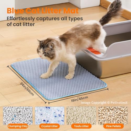 Cat Litter Mat, Double Layer Honeycomb Litter Box Mat - Image 2