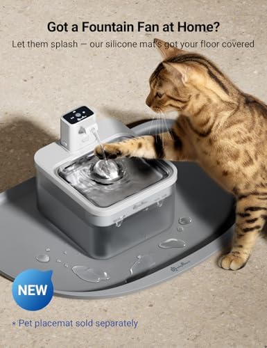 DownyPaws Cat Water Fountain Cordless, Pet Fountain, 84oz/2.5L, White Pro - Image 6