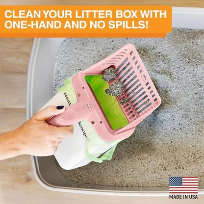 Neater Pet Brands Neater Scooper Standard Cat Litter Scoop, 15 Refill Bags – Mess-Free Cat Litter Scooper with Bag, Spill-Proof Kitty Box Sifter, Bin Doubles as Scoop Holder, For Single-Cat Households - Image 2