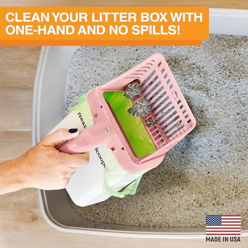 Neater Pet Brands Neater Scooper Standard Cat Litter Scoop, 15 Refill Bags – Mess-Free Cat Litter Scooper with Bag, Spill-Proof Kitty Box Sifter, Bin Doubles as Scoop Holder, For Single-Cat Households - Image 2