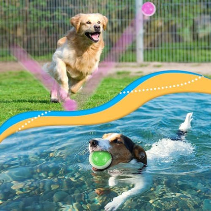 LECHONG Glow Dog Ball, 2.5” Squeaky Dog Toy Ball, Dog Rubber Ball Toys for Small and Medium Dogs, Durable Dog Fetch Toys Puppy Chew Toys Pack of 6 - Image 5