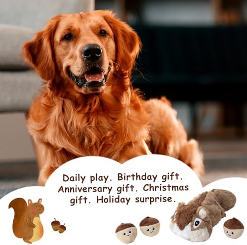 Hollypet Squeaky Hide and Seek Dog Toys for Small and Medium, Pine Cone - Image 7