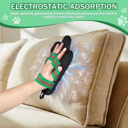 BONTHEE Pet Hair Removal Gloves for Cats & Dogs | True-to-Hand Fit & Reusable Electrostatic Glove | Magic Hair Remover for Couch, Car Seat, Clothing, Carpet, Bedding - Image 7