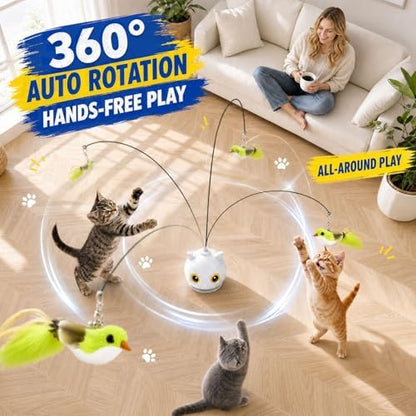 CATPICK Interactive Cat Toy for Indoor Cats, Automatic Flying Bird Toy - Image 5