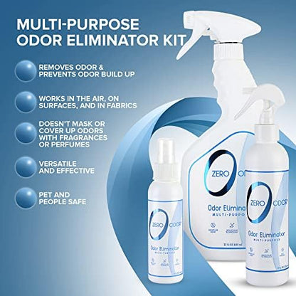 Zero Odor - Multi-Purpose Strong Odor Eliminator for Home, Office, Car, Bathroom, Hotel, Room Deodorizer, and Odor Neutralizer Kit - Image 2