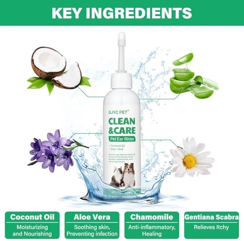 Ear Cleaner for Dogs and Cats with Flexible Long Tube- Ear Infection Treatment, Deep Canal Solution for Ear Mites, Infections, Itch, Wax & Smell, Safe Aloe Vera Formula, 4 oz - Image 5