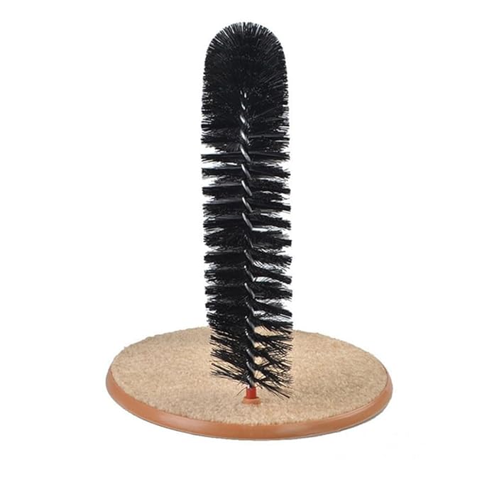 Cat Self Groomer Kitten Pleasurable Massaging Scratching Pet Self Cleaning Scratch Arch Cats Hair Brush Selfs Massage Brush Hair Trimming Brush Cat Scratcher Toys Durable Brusher&Massager