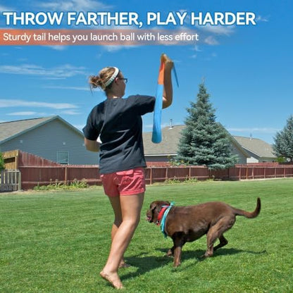 ALL FOR PAWS Fetch Dog Ball Toy with Tail, Interactive Throw & Catch Toy for Medium & Large Dogs, Rubber Ball with Squeaker for Exercise & Boredom Relief - Image 7