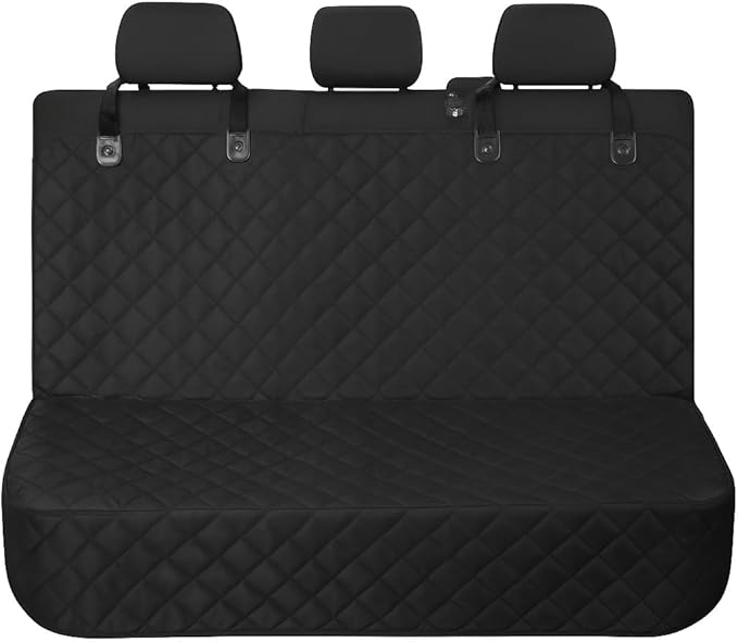 Dog Seat Cover for Back Seat – Heavy-Duty Dog Hammock for Car Seat Cover with Side Flaps – Waterproof, Scratch-Resistant, Non-Slip Dog's Car Seat Cover for Cars, Trucks & SUVs (Black)
