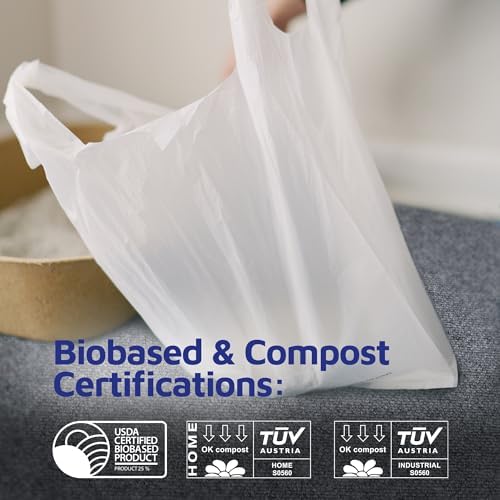 Cat Litter Bags, Plant-Based by Americat – 50 Bags for Scooped Litter, Pee & Poop from Cat Litter Boxes – Compost Certified – Holds 11 Pounds of Waste – Durable, Unscented, With Handles (16” x 8”) - Image 3