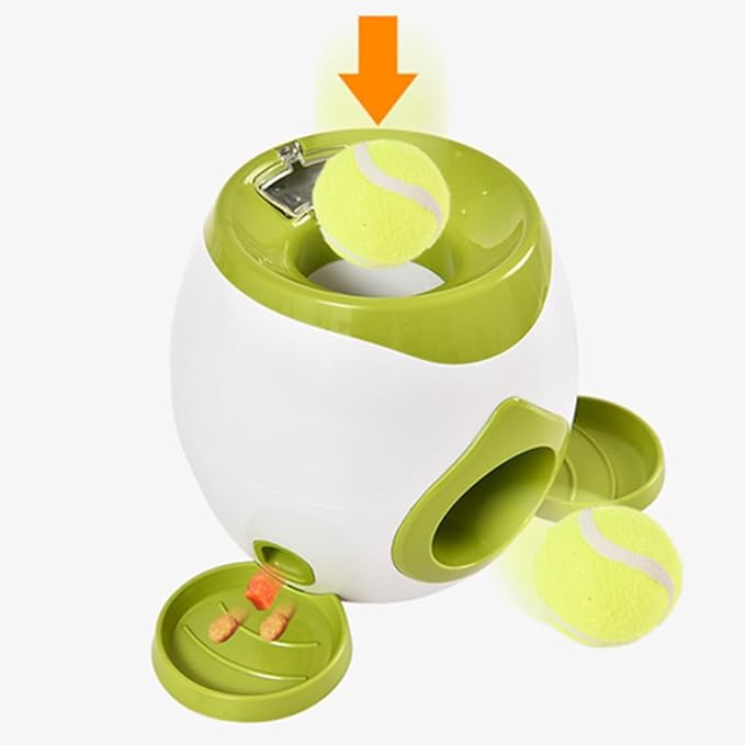 Interactive Dog Puzzle Toy - Drop The Ball to Get Treats, 2-in-1 Treat Dispenser & Slow Feeder for Healthy Eating, Keep Them Busy and Stop Boredom, Fun and Durable for All Breed