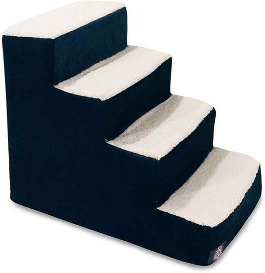 4 Step Portable Pet Stairs By Majestic Pet Products Villa Navy Blue Steps for Cats and Dogs