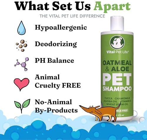 Oatmeal Shampoo for Dogs - Helps Dry Coats & Itchy Sensitive Skin, 16 oz - Image 4