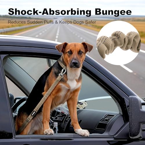 Dog Seat Belt for Car, Car Harness with Locking Aluminum Hook - Image 3